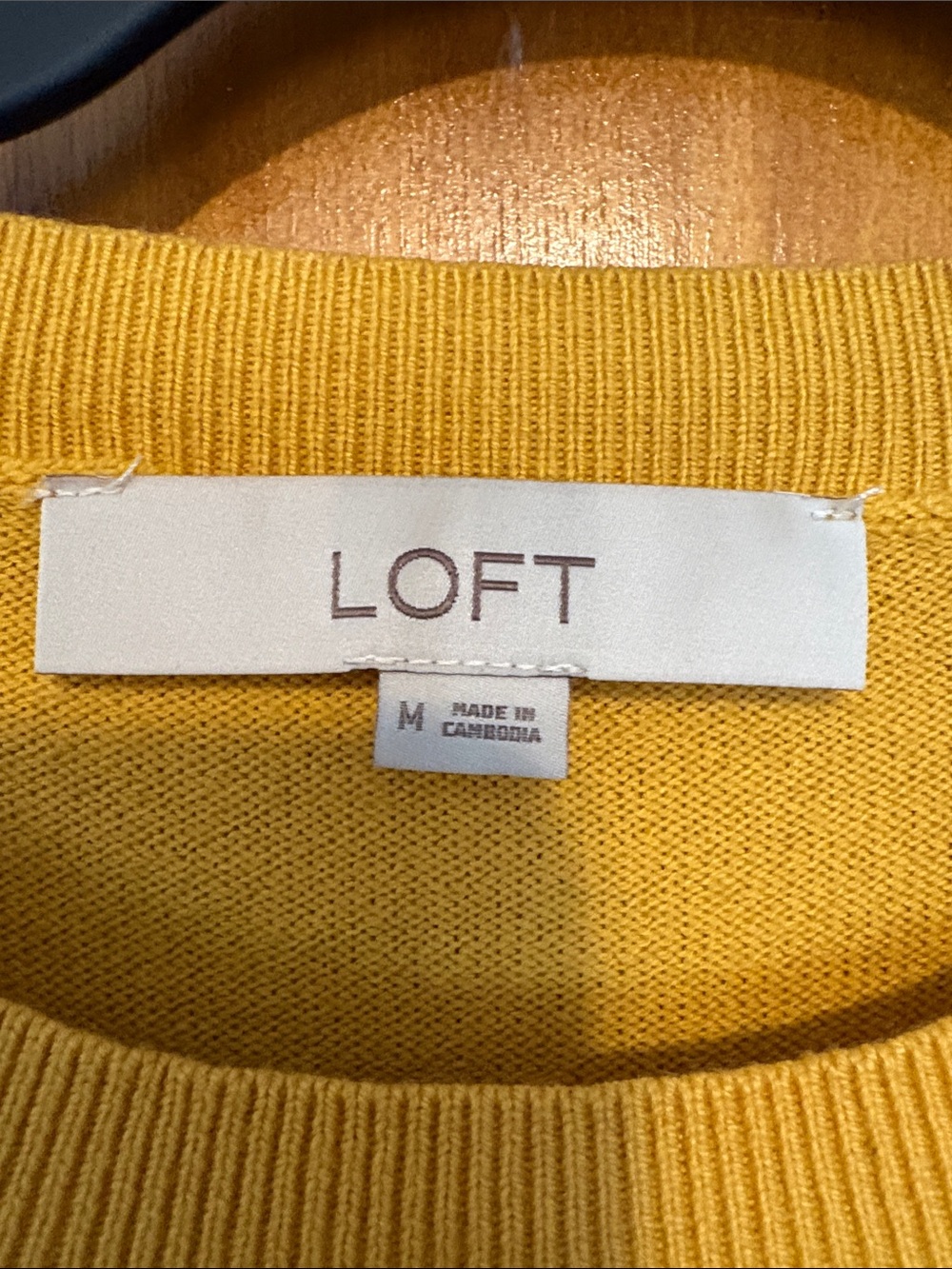 LOFT Women's Mustard Crewneck Sweater - Size M - Picture 2 of 8